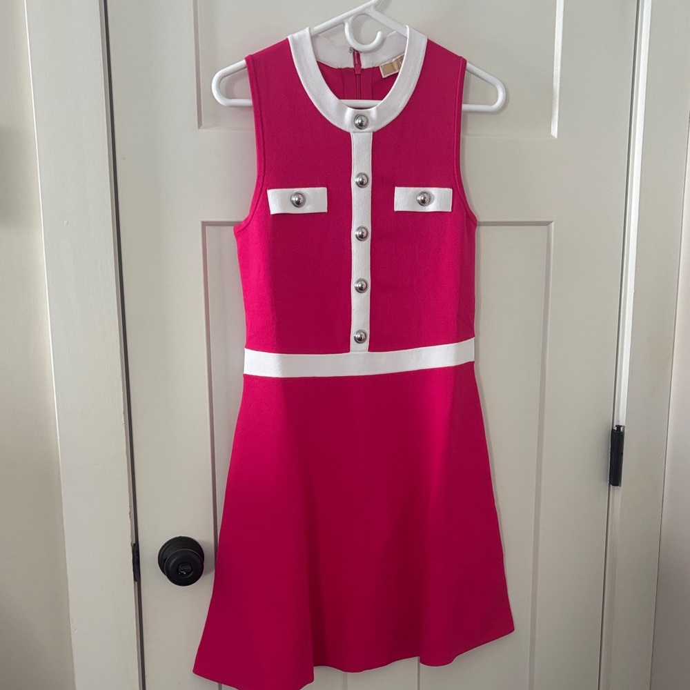 Michael Kors Pink and White Dress